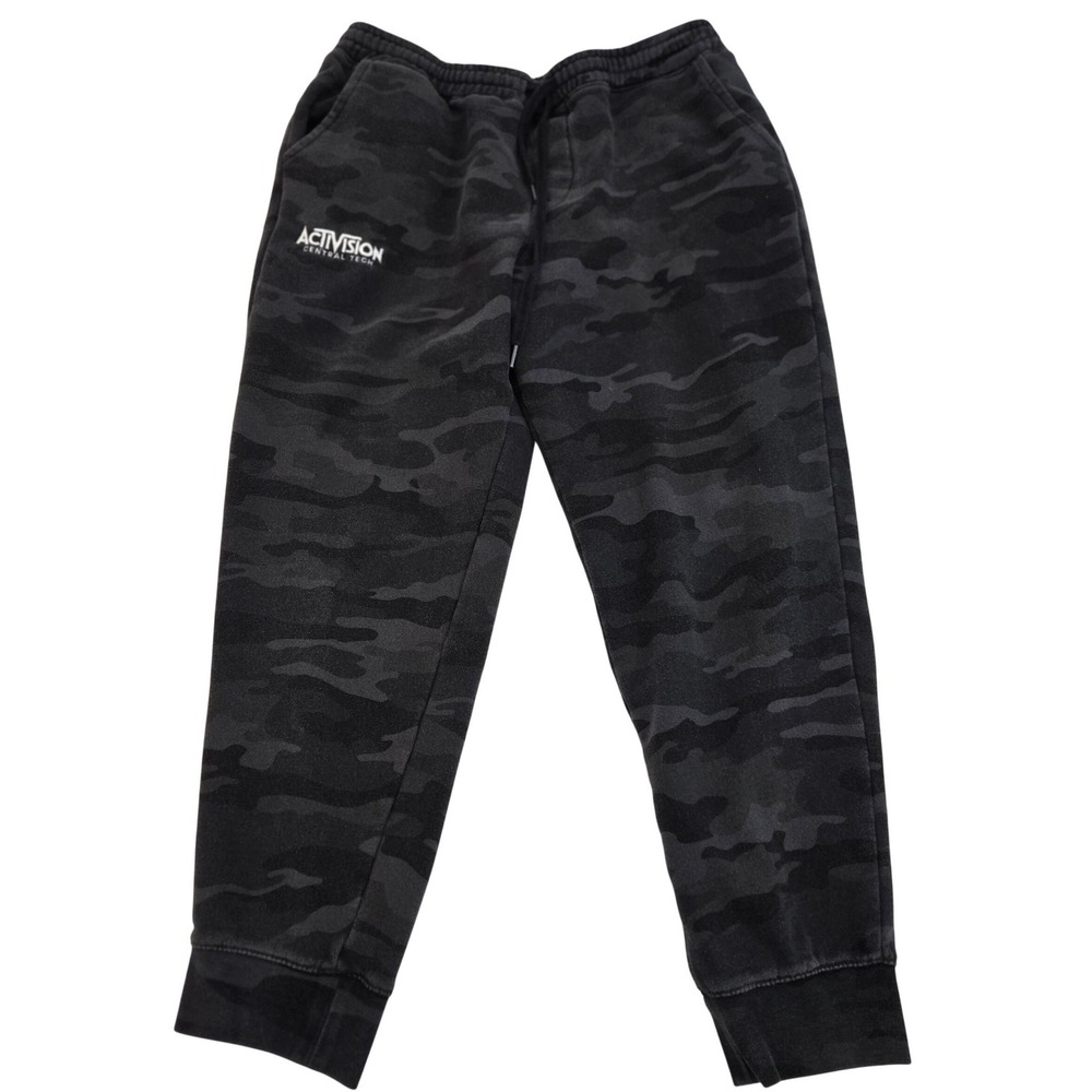 Mens‎ ACTIVISION CENTRAL TECH Camo Jogger Sweatpants Large L Fleece Lounge